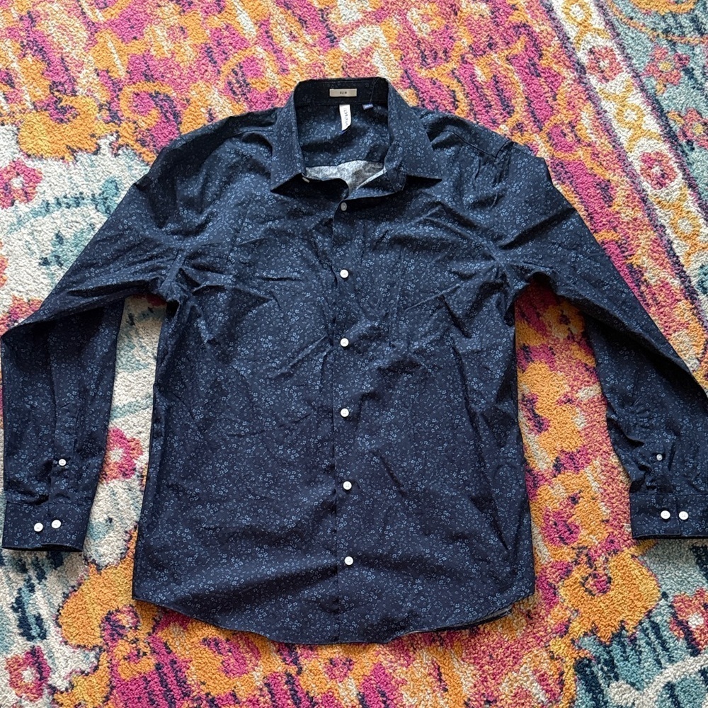 Stylish Dark Blue Men's Shirt